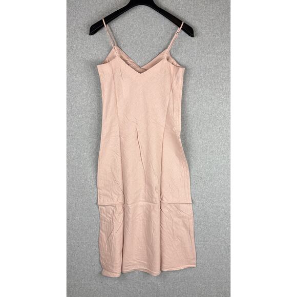 New BARE by Charlie Holiday Womans Large The Slip Dress Rose Pink Hemp Cotton - Picture 10 of 11
